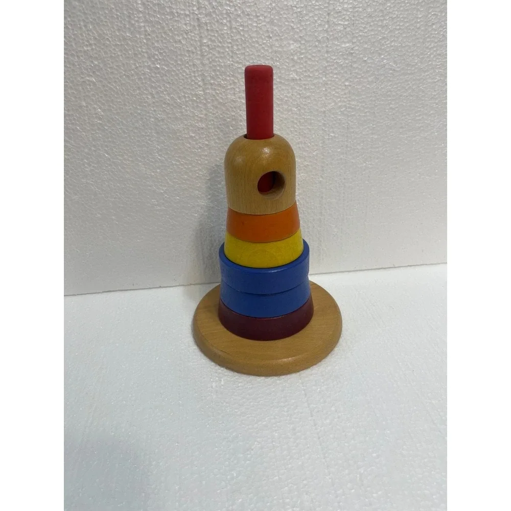 IKEA Wood Stacking  Rings‎ Toy Baby  Toddler Puzzle Learning Colors # 17917